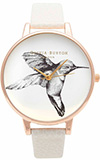 Olivia Burton Animal Motif Hummingbird Mink and Rose Gold Watch Olivia Burton Animal Motif Hummingbird Mink and Rose Gold Watch