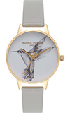 Olivia Burton Animal Motif Hummingbird Small Grey and Gold Watch Olivia Burton Animal Motif Hummingbird Small Grey and Gold Watch