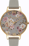 Olivia Burton Flower Show Big Dial Grey & Gold Watch Olivia Burton Flower Show Big Dial Grey & Gold Watch
