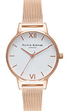 Olivia Burton White Dial Rose Gold Mesh Watch Olivia Burton White Dial Rose Gold Mesh Watch