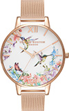 Olivia Burton Painterly Prints Hummingbird Rose Gold Mesh Watch Olivia Burton Painterly Prints Hummingbird Rose Gold Mesh Watch