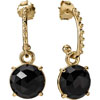 PANDORA 14ct Gold Hoop Earrings Melanite PANDORA 14ct Gold Hoop Earrings Melanite