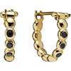(RETIRED) PANDORA 14ct Gold Hoops with Black Diamonds (RETIRED) PANDORA 14ct Gold Hoops with Black Diamonds