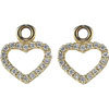 Pandora 14ct Gold Compose Heart Earrings with Diamond