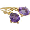 (RETIRED) PANDORA 14ct Gold Drop Amethyst Hook Earrings (RETIRED) PANDORA 14ct Gold Drop Amethyst Hook Earrings