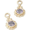(RETIRED) Pandora 14ct Gold Compose Earring Pendants Amethyst