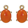 (RETIRED) Pandora 14ct Gold Compose Earrings Carnelian