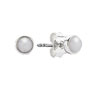 Pandora Silver Stud Earrings with White Quartzite