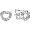PANDORA Silver Open Heart Stud Earrings CZ PANDORA Silver Open Heart Stud Earrings CZ