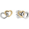 PANDORA Silver and Gold Heart to Heart Stud Earrings PANDORA Silver and Gold Heart to Heart Stud Earrings