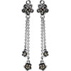 (RETIRING SOON) Silver and Gold Compose Drop Flower Earrings