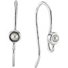 Pandora Silver Compose Earring Hooks with Pearl (NEW)