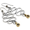 (RETIRED) PANDORA Silver and Gold Hook Earrings Smokey Quartz (RETIRED) PANDORA Silver and Gold Hook Earrings Smokey Quartz