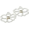 (RETIRED) Pandora Silver and Gold Compose Earring Drops Clear CZ