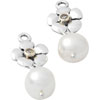 (RETIRED) Pandora Silver and Gold Compose Earring Diamond Pearl