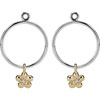 (RETIRED) Pandora Silver and Gold Compose Earrings Diamonds