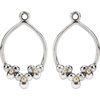 Pandora Silver and Gold Compose Earrings Flowers (NEW)