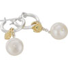 (RETIRED) PANDORA Silver and Gold Earrings Peridot and Pearl (RETIRED) PANDORA Silver and Gold Earrings Peridot and Pearl