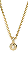 (RETIRED) PANDORA 14ct Gold Pendant with Diamond on Gold chain (RETIRED) PANDORA 14ct Gold Pendant with Diamond on Gold chain