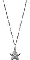 (RETIRED) PANDORA Oxidised Silver and Gold Diamond Star Pendant (RETIRED) PANDORA Oxidised Silver and Gold Diamond Star Pendant