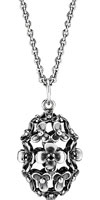 Pandora Silver Pendant with Black Crystal (NEW)