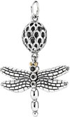 Pandora Silver and Gold Compose Dragon Fly Pendant