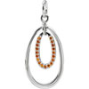 (RETIRED) PANDORA Silver Compose Pendant Orange CZ (RETIRED) PANDORA Silver Compose Pendant Orange CZ