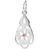 (RETIRED) PANDORA Silver Compose Pendant Salmon CZ (RETIRED) PANDORA Silver Compose Pendant Salmon CZ