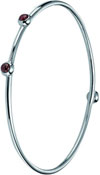 Pandora Stories Silver Bangle with Garnets