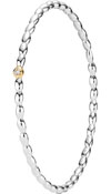 (RETIRED) Pandora Silver and 14ct Gold Bangle with Diamond
