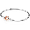 PANDORA Silver Bracelet with PANDORA Rose Clasp (NEW) PANDORA Silver Bracelet with PANDORA Rose Clasp (NEW)