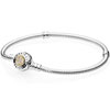 PANDORA Silver Bracelet with Two Tone Signature Clasp PANDORA Silver Bracelet with Two Tone Signature Clasp