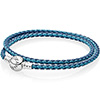 PANDORA Blue Mix Double Woven Leather Bracelet PANDORA Blue Mix Double Woven Leather Bracelet