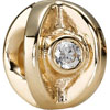 (RETIRED) PANDORA 14ct Gold Bead Enfolded CZ (RETIRED) PANDORA 14ct Gold Bead Enfolded CZ