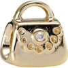 (RETIRED) PANDORA 14ct Gold Bead Handbag with diamond (RETIRED) PANDORA 14ct Gold Bead Handbag with diamond