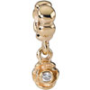(RETIRED) PANDORA 14ct Gold Bead with hanging Diamond (RETIRED) PANDORA 14ct Gold Bead with hanging Diamond