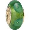 (RETIRED) Murano Glass Mystic Bead with 14ct Gold - Green (RETIRED) Murano Glass Mystic Bead with 14ct Gold - Green