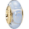 (RETIRED) Murano Glass Bead 14ct Gold Light Blue Swirls (RETIRED) Murano Glass Bead 14ct Gold Light Blue Swirls