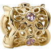 (RETIRED) PANDORA 14ct Bead Filigree Flowers with Pink Sapphire (RETIRED) PANDORA 14ct Bead Filigree Flowers with Pink Sapphire