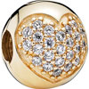 PANDORA 14ct Gold Pavé Heart Clip PANDORA 14ct Gold Pavé Heart Clip