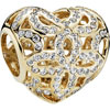 PANDORA 14ct Gold Love and Appreciation Openwork Charm PANDORA 14ct Gold Love and Appreciation Openwork Charm