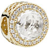 PANDORA 14ct Gold Radiant Hearts Openwork Charm PANDORA 14ct Gold Radiant Hearts Openwork Charm