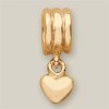 14ct Gold Bead Banded with hanging Heart