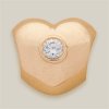 14ct Gold Bead Heart with Diamond