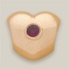 (RETIRED) 14ct Gold Bead Heart with Ruby