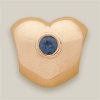 (RETIRED) 14ct Gold Bead Heart with Sapphire