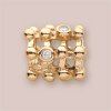 14ct Gold Bead Woven with Diamond