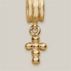 (RETIRED) 14ct Gold Bead Drop Cross