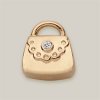 14ct Gold Bead Handbag with diamond
