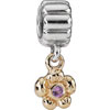 (RETIRED) PANDORA Bead with Gold Drop Pink Sapphire (RETIRED) PANDORA Bead with Gold Drop Pink Sapphire